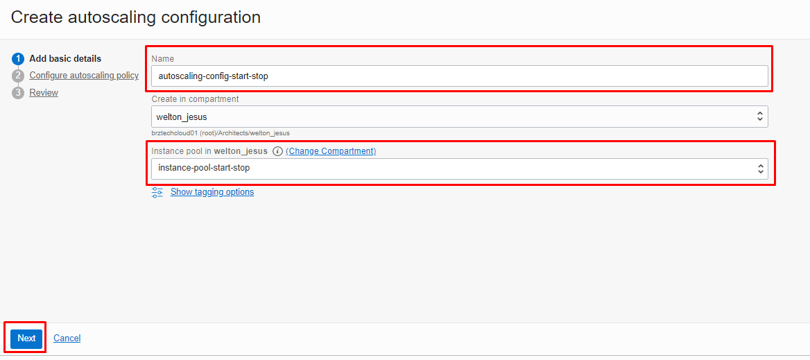 Start/Stop Instances usando o Autoscaling do OCI - Welton Medici